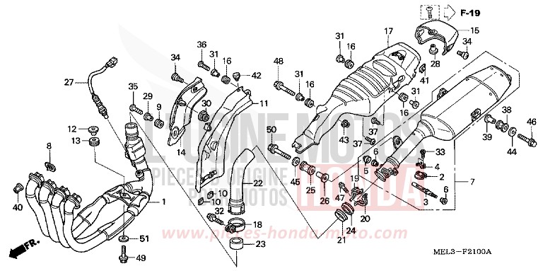 SILENCIEUX D'ECHAPPEMENT (CBR1000RR4/5) von CBR1000RR "Fireblade" WINNING RED (R258BB) von 2004